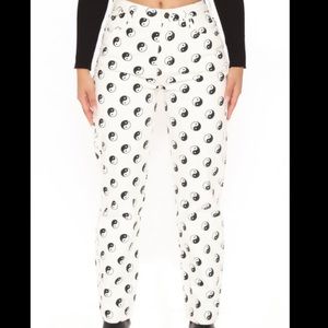 FN Yin Yang Print Jeans